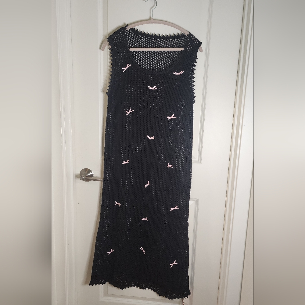 Cider XL Black Sheath Midi Swim Cover Up